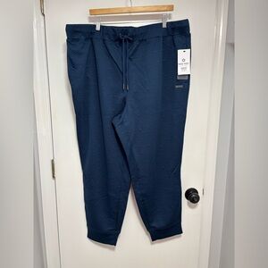 Nine West Navy Textured Joggers